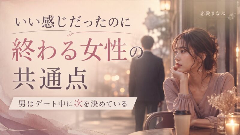 いい感じだったのに終わる女性の共通点｜男はデート中に次を決めている 