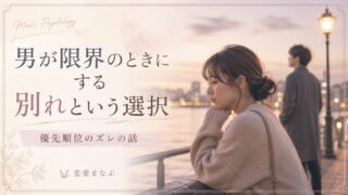 男が限界のときにする別れという選択｜優先順位のズレの話 