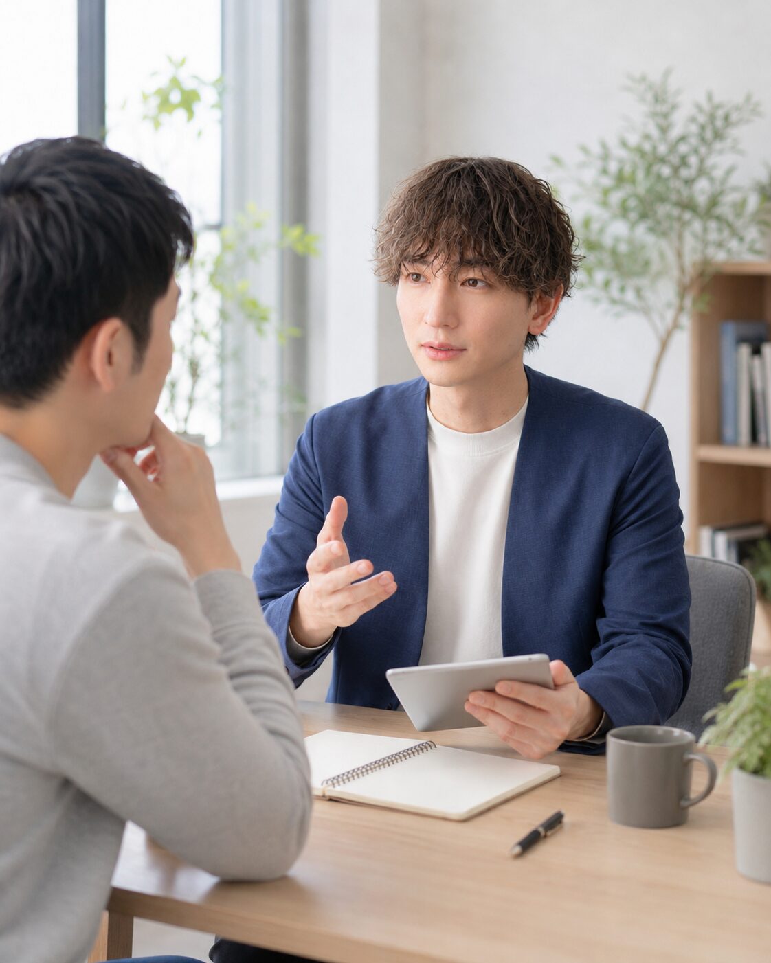 カウンセリングを受ける男性