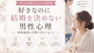 好きなのに結婚を決めない男性心理｜結婚前提の交際で見るべきこと 